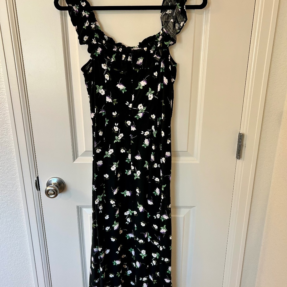 Loft Ruffle Strap Midi Dress - Picture 7 of 9
